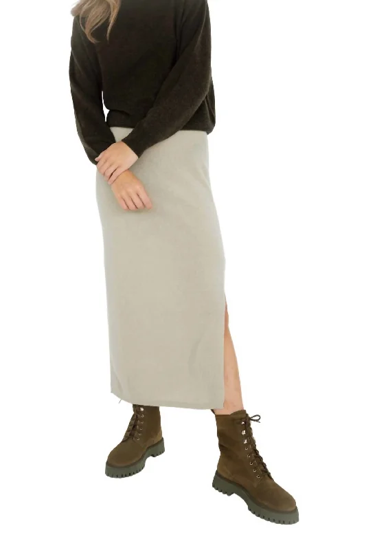 Milo Contrast Skirt In Oatmeal