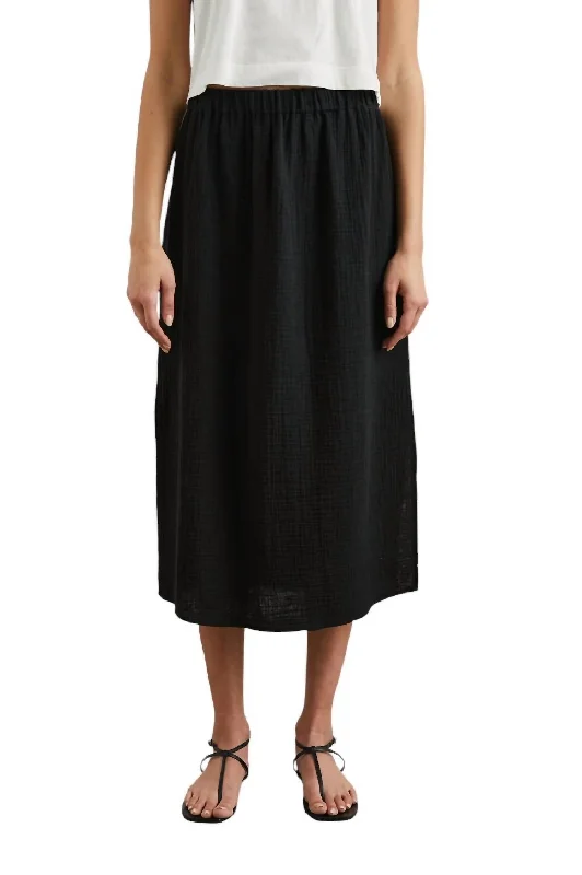 Soraya Skirt In Black Gauze