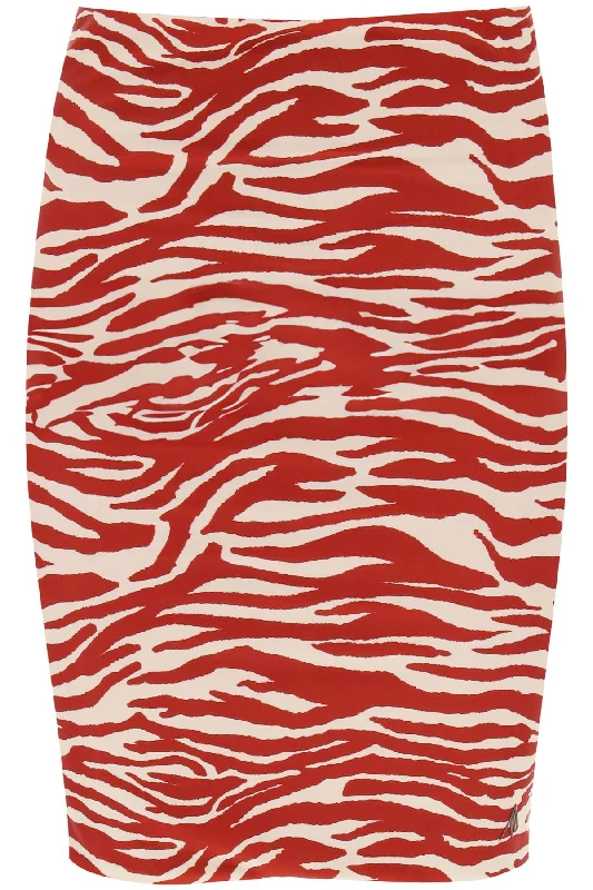 The Attico Women's "Mini Animal Print Skirt In Eight