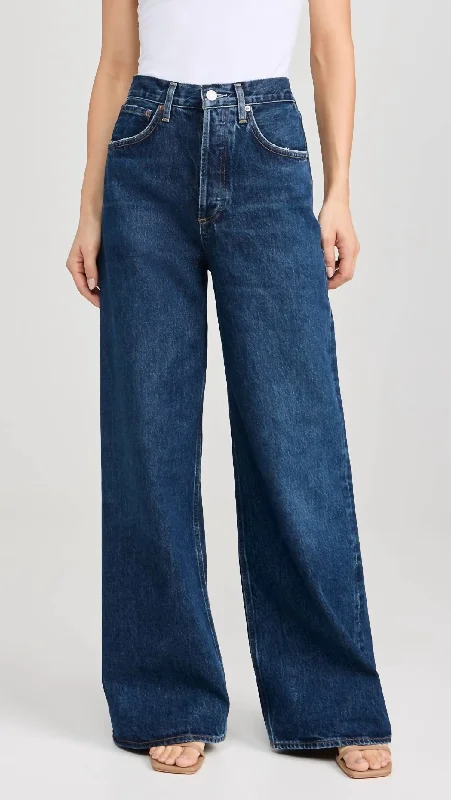 Dame High Rise Wide Leg Jeans In Enamour