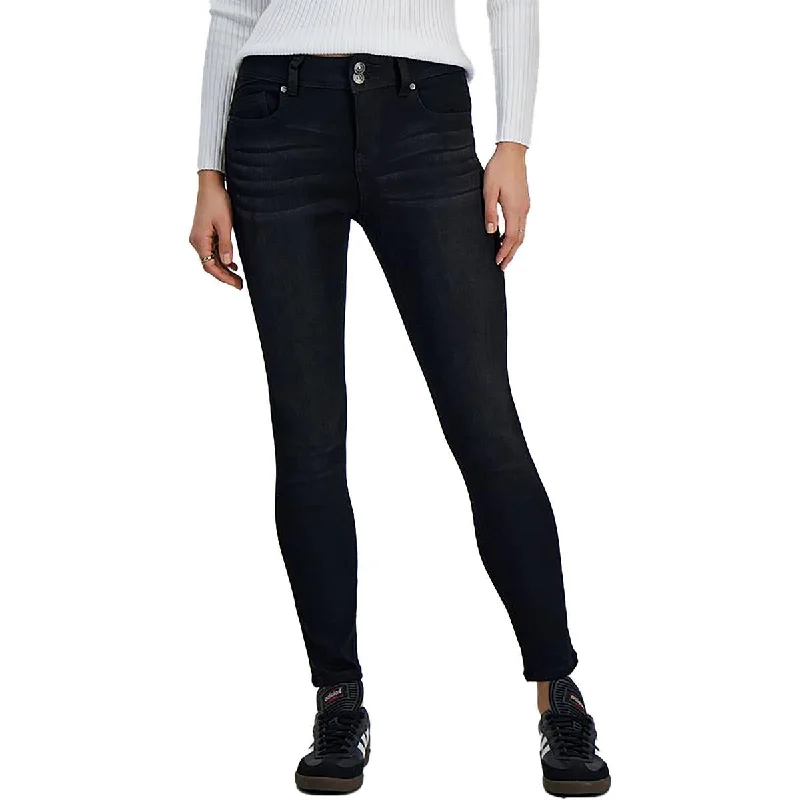 Juniors Womens Comfort Waist Mid Rise Skinny Jeans