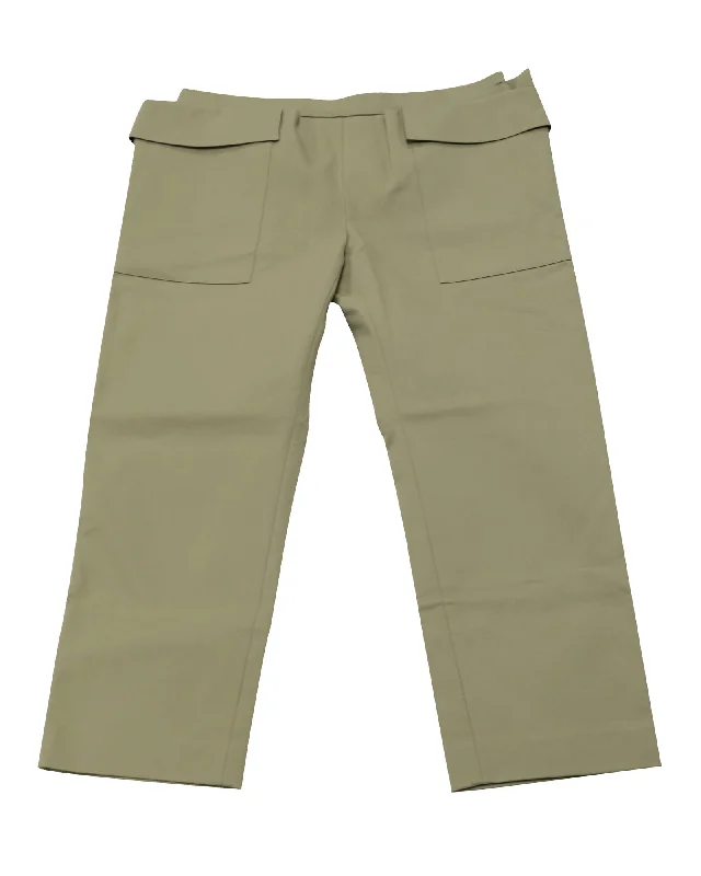 Maison Rabih Kayrouz Skinny Pants in Khaki Cotton