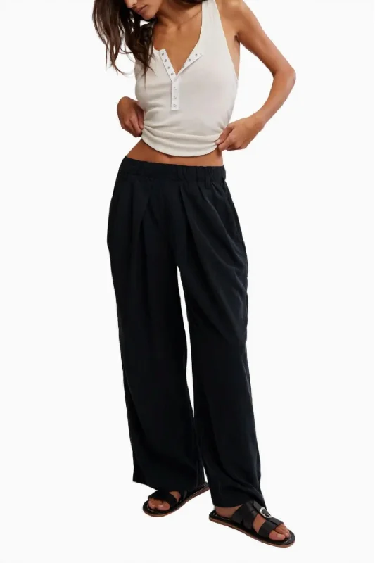 Nothin' To Say Wide Leg Pants In Black