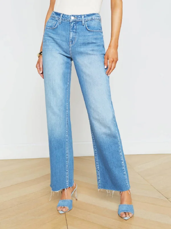 Tiana Raw-Hem Wide-Leg Jean In Seneca