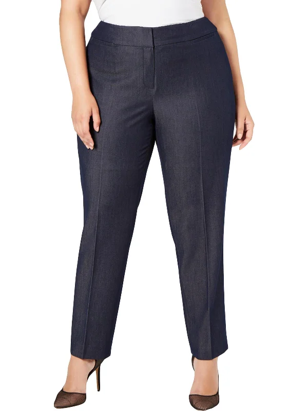 Womens Lined Dressy Straight Leg Pants